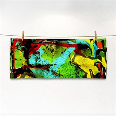 Yellow Dolphins   Blue Lagoon 6 Hand Towel by bestdesignintheworld