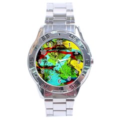 Yellow Dolphins   Blue Lagoon 6 Stainless Steel Analogue Watch by bestdesignintheworld