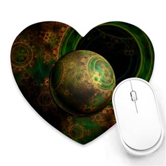 Tiktok s Four-dimensional Steampunk Time Contraption Heart Mousepads by jayaprime