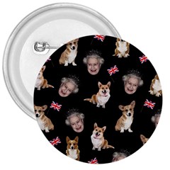 Queen Elizabeth s Corgis Pattern 3  Buttons by Valentinaart