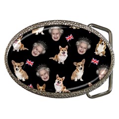 Queen Elizabeth s Corgis Pattern Belt Buckles by Valentinaart