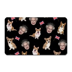 Queen Elizabeth s Corgis Pattern Magnet (rectangular) by Valentinaart