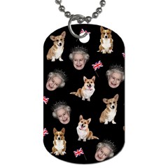 Queen Elizabeth s Corgis Pattern Dog Tag (two Sides) by Valentinaart