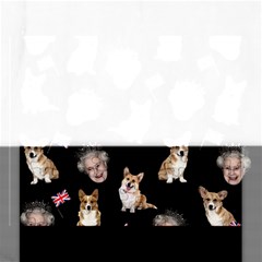 Queen Elizabeth s Corgis Pattern Rectangular Jigsaw Puzzl by Valentinaart