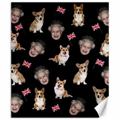 Queen Elizabeth s Corgis Pattern Canvas 20  X 24   by Valentinaart