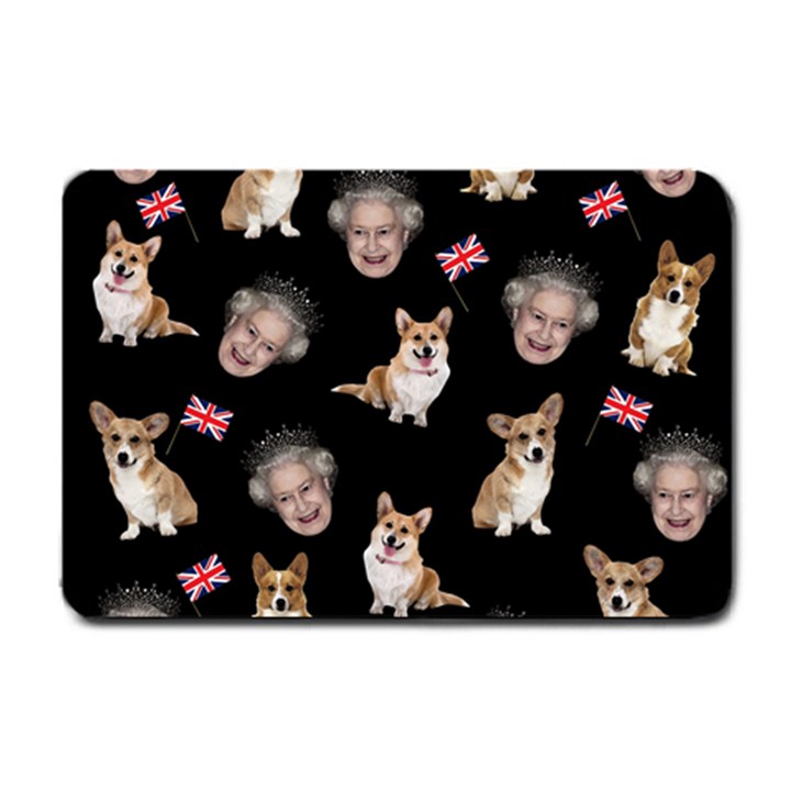 Queen Elizabeth s corgis pattern Small Doormat 