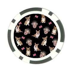 Queen Elizabeth s Corgis Pattern Poker Chip Card Guard (10 Pack) by Valentinaart