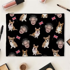 Queen Elizabeth s Corgis Pattern Cosmetic Bag (xl) by Valentinaart