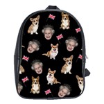 Queen Elizabeth s corgis pattern School Bag (Large) Front