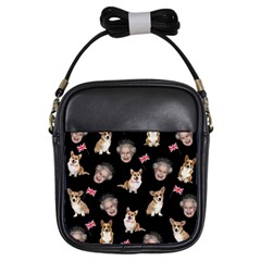 Queen Elizabeth s Corgis Pattern Girls Sling Bags