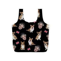 Queen Elizabeth s Corgis Pattern Full Print Recycle Bags (s)  by Valentinaart