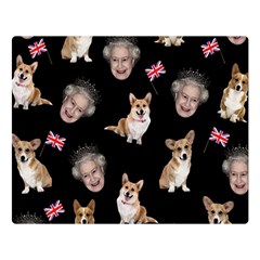 Queen Elizabeth s Corgis Pattern Double Sided Flano Blanket (large)  by Valentinaart