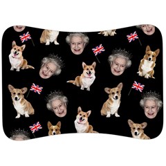 Queen Elizabeth s Corgis Pattern Velour Seat Head Rest Cushion