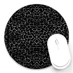 Cracked Dark Texture Pattern Round Mousepads Front