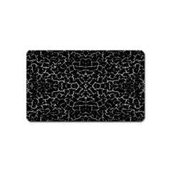 Cracked Dark Texture Pattern Magnet (name Card) by dflcprints