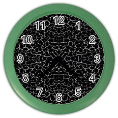 Cracked Dark Texture Pattern Color Wall Clocks by dflcprints