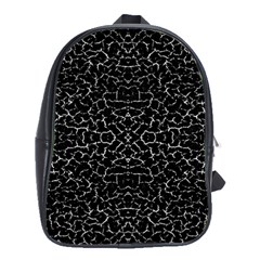 Cracked Dark Texture Pattern School Bag (large) by dflcprints