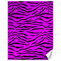 Hot Neon Pink And Black Tiger Stripes Canvas 12  X 16   by PodArtist