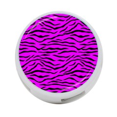 Hot Neon Pink And Black Tiger Stripes 4-port Usb Hub (one Side) by PodArtist