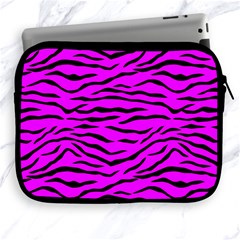 Hot Neon Pink And Black Tiger Stripes Apple Ipad 2/3/4 Zipper Cases by PodArtist