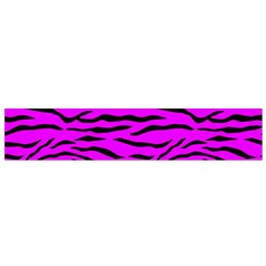 Hot Neon Pink And Black Tiger Stripes Small Flano Scarf by PodArtist