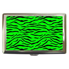 Bright Neon Green And Black Tiger Stripes  Cigarette Money Cases by PodArtist