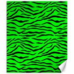 Bright Neon Green and Black Tiger Stripes  Canvas 20  x 24   19.57 x23.15  Canvas - 1