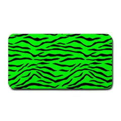 Bright Neon Green And Black Tiger Stripes  Medium Bar Mats by PodArtist