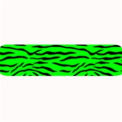 Bright Neon Green And Black Tiger Stripes  Large Bar Mats by PodArtist