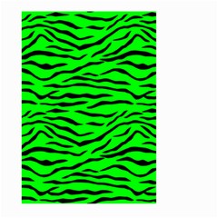 Bright Neon Green And Black Tiger Stripes  Large Garden Flag (two Sides) by PodArtist