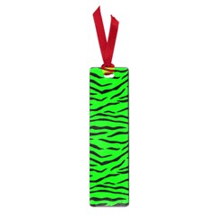 Bright Neon Green And Black Tiger Stripes  Small Book Marks by PodArtist