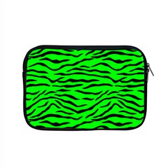 Bright Neon Green And Black Tiger Stripes  Apple Macbook Pro 15  Zipper Case by PodArtist