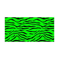 Bright Neon Green And Black Tiger Stripes  Yoga Headband by PodArtist