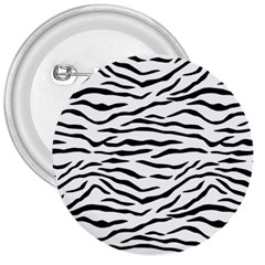 Black And White Tiger Stripes 3  Buttons