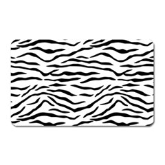 Black And White Tiger Stripes Magnet (rectangular) by PodArtist