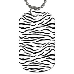 Black And White Tiger Stripes Dog Tag (one Side) by PodArtist