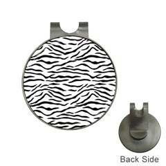 Black And White Tiger Stripes Hat Clips With Golf Markers by PodArtist