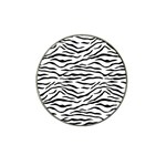 Black and White Tiger Stripes Hat Clip Ball Marker Front