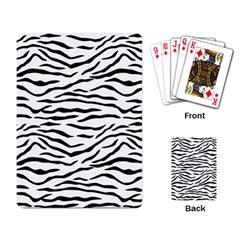 Black And White Tiger Stripes Playing Card by PodArtist