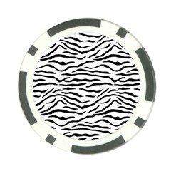 Black And White Tiger Stripes Poker Chip Card Guard by PodArtist