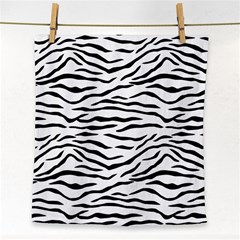 Black And White Tiger Stripes Face Towel by PodArtist