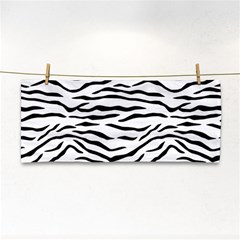 Black And White Tiger Stripes Hand Towel by PodArtist