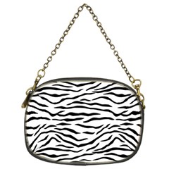 Black And White Tiger Stripes Chain Purses (two Sides)  by PodArtist