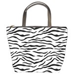 Black and White Tiger Stripes Bucket Bags Front