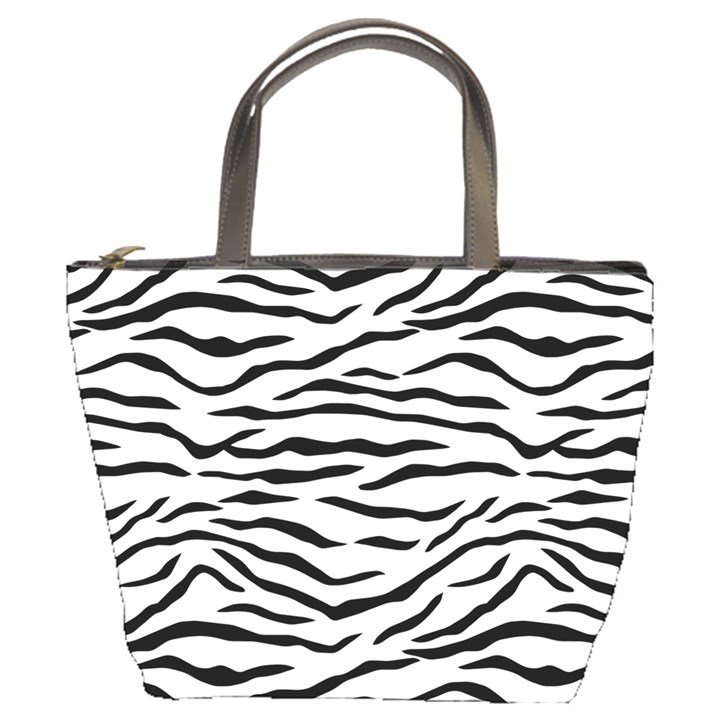 Black and White Tiger Stripes Bucket Bags