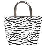 Black and White Tiger Stripes Bucket Bags Back