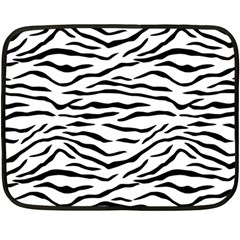 Black And White Tiger Stripes Double Sided Fleece Blanket (mini)  by PodArtist