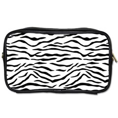 Black And White Tiger Stripes Toiletries Bags by PodArtist