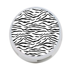 Black And White Tiger Stripes 4-port Usb Hub (one Side) by PodArtist