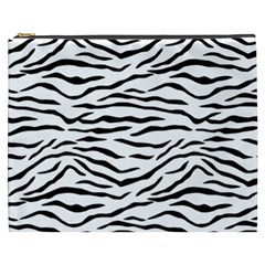 Black And White Tiger Stripes Cosmetic Bag (xxxl)  by PodArtist